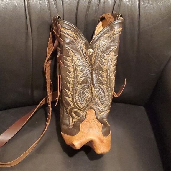 DORCAS BAGS MADE IN TX Upcycled Cowboy Boot Purse Handbag - Picture 1 of 8